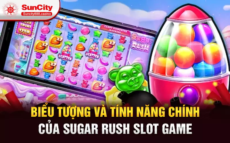 Biểu tượng và tính năng chính của Sugar Rush slot game