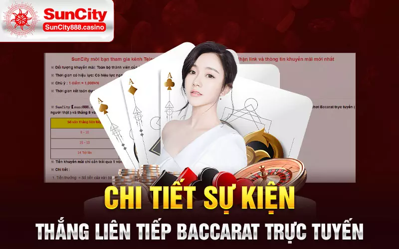 Chi tiết sự kiện thắng liên tiếp Baccarat trực tuyến